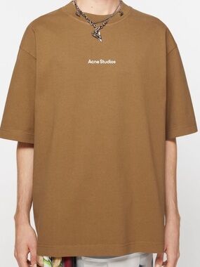 Acne Studios Brown Logo Short Sleeve Tee